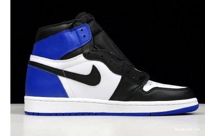 BLACK AIR JORDAN 1 MENS SPORT ROYAL-WHITE RETRO “FRAGMENT” 0907